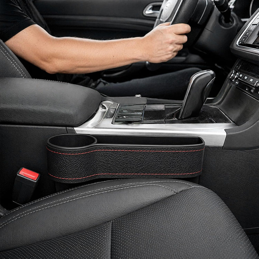 2 Pack Car Seat Gap Filler Organizer with Cup Holder | AXLYMARK™
