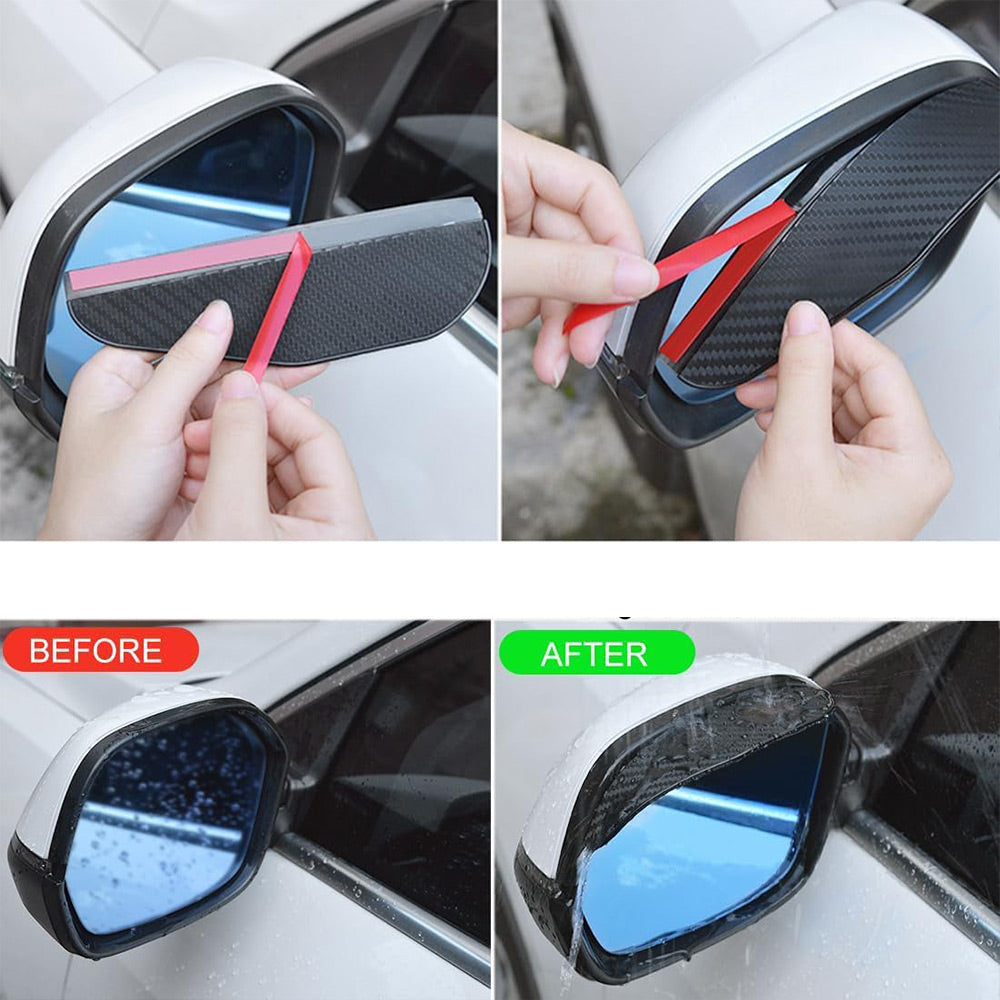 Universal Carbon Fiber Car Side Rearview Mirror Rain Eyebrow Guard | AXLYMARK™