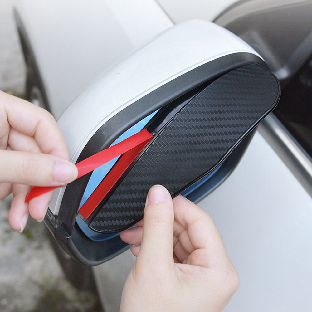 Universal Carbon Fiber Car Side Rearview Mirror Rain Eyebrow Guard | AXLYMARK™
