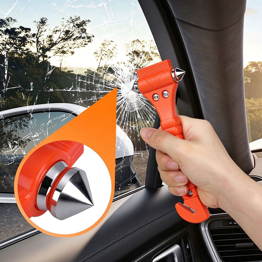 2-in-1 Emergency Escape Tool, Window Breaker and Seatbelt Cutter | AXLYMARK™