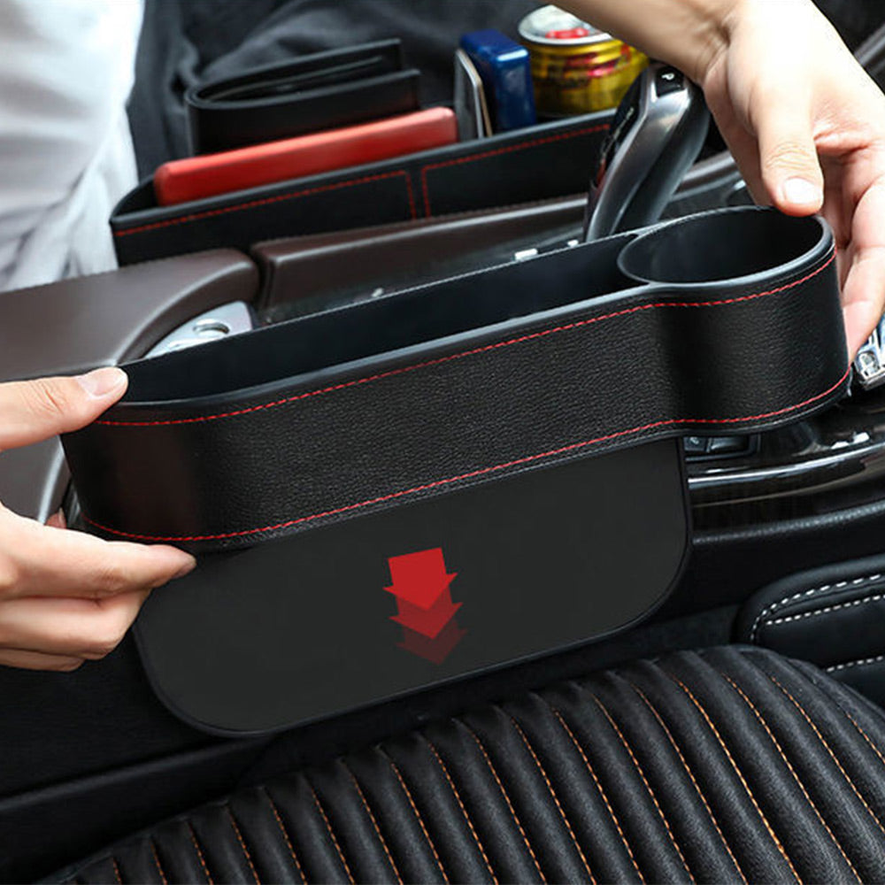 2 Pack Car Seat Gap Filler Organizer with Cup Holder | AXLYMARK™