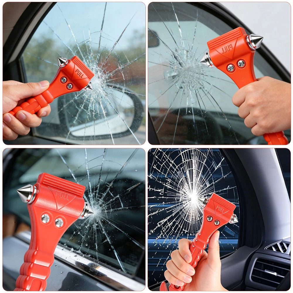 2-in-1 Emergency Escape Tool, Window Breaker and Seatbelt Cutter | AXLYMARK™