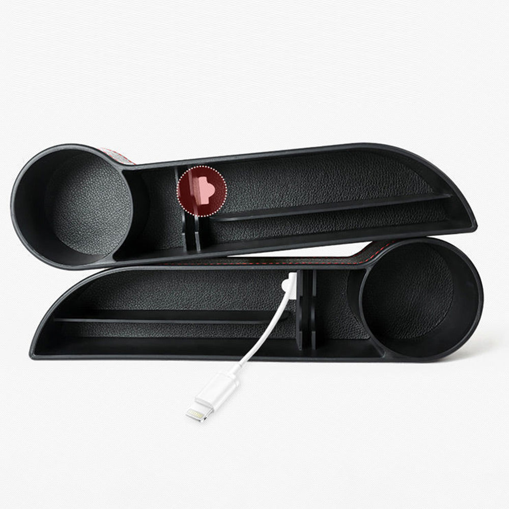2 Pack Car Seat Gap Filler Organizer with Cup Holder | AXLYMARK™