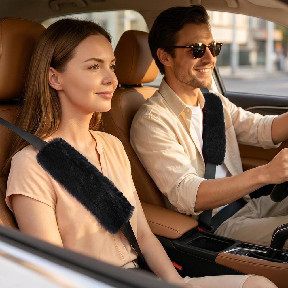 Ultra-Soft Plush Universal Seatbelt Cover Car Shoulder Pad | AXLYMARK™