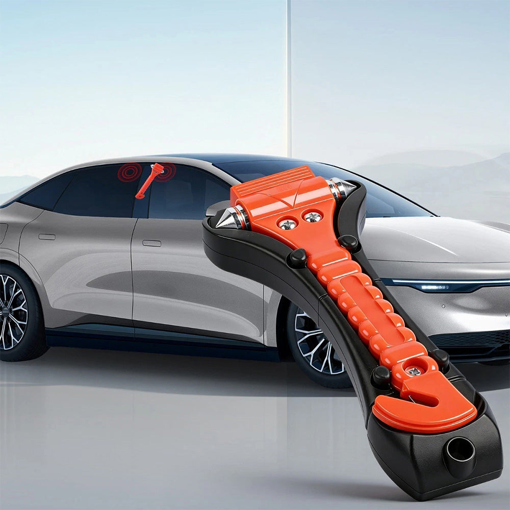 2-in-1 Emergency Escape Tool, Window Breaker and Seatbelt Cutter | AXLYMARK™