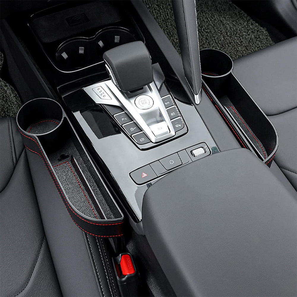 2 Pack Car Seat Gap Filler Organizer with Cup Holder | AXLYMARK™