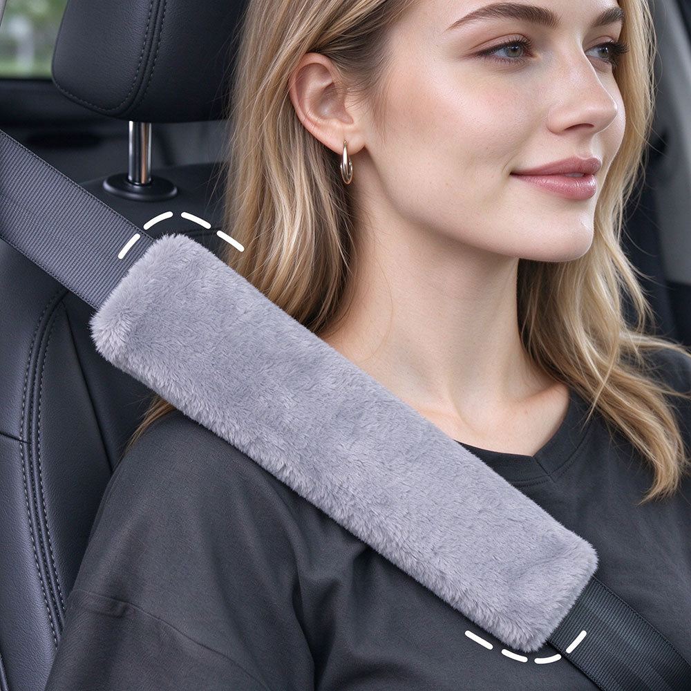 Ultra-Soft Plush Universal Seatbelt Cover Car Shoulder Pad | AXLYMARK™
