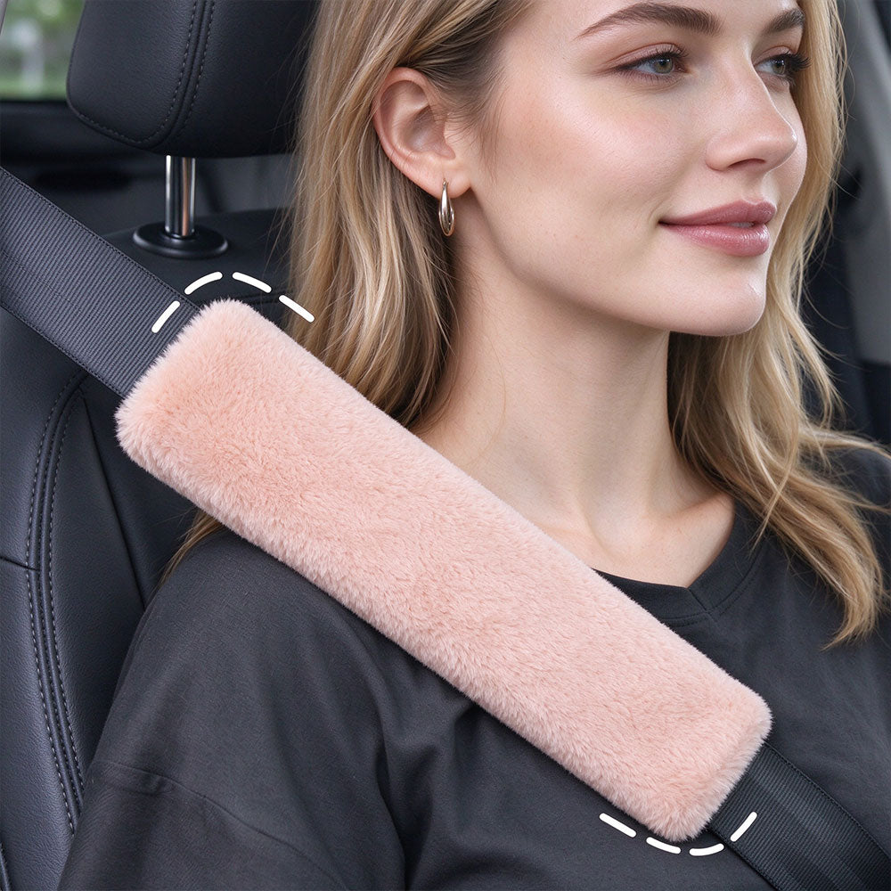 Ultra-Soft Plush Universal Seatbelt Cover Car Shoulder Pad | AXLYMARK™