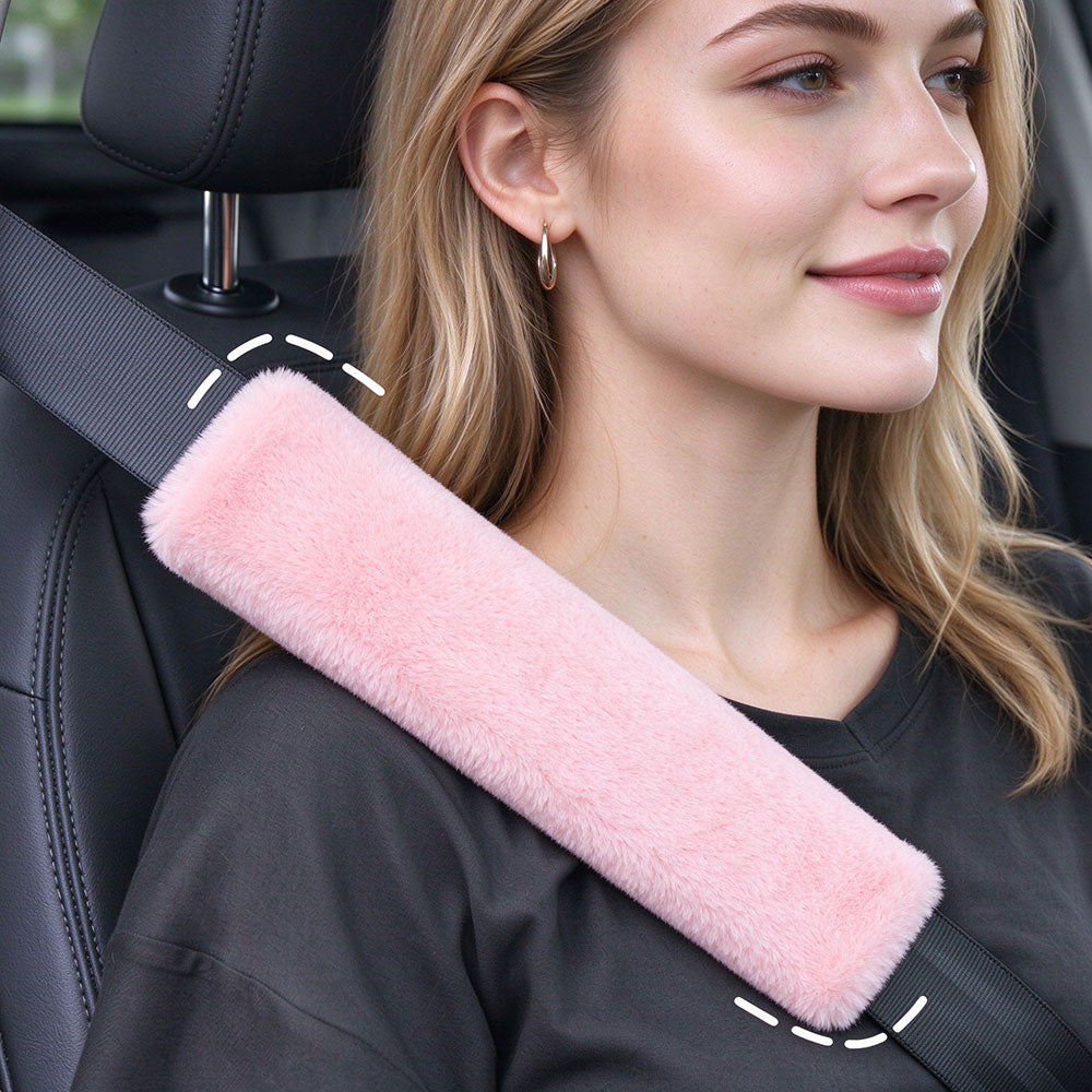 Ultra-Soft Plush Universal Seatbelt Cover Car Shoulder Pad | AXLYMARK™