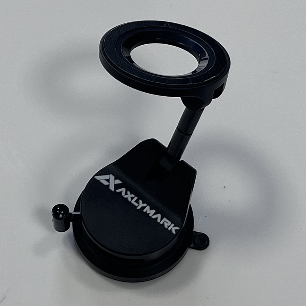 AXLYMARK Universal 360° Adjustable Magnetic Vacuum Phone Holder for Car and Shower, Compatible with iPhone and Smartphones