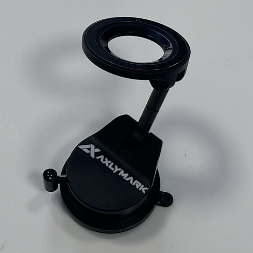 AXLYMARK Universal 360° Adjustable Magnetic Vacuum Phone Holder for Car and Shower, Compatible with iPhone and Smartphones