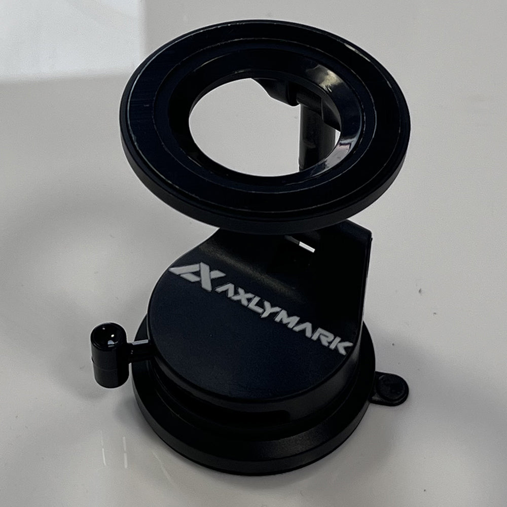 AXLYMARK Universal 360° Adjustable Magnetic Vacuum Phone Holder for Car and Shower, Compatible with iPhone and Smartphones